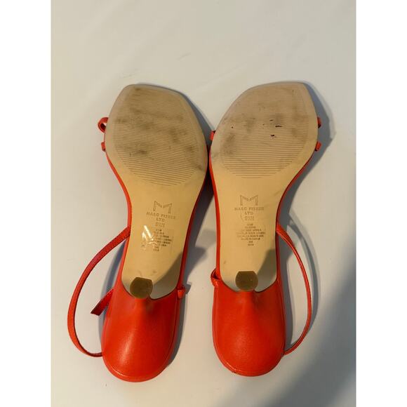 Marc Fisher Schutz Heloise Sandal Kitten Heels Womens Sz 9.5 Orange Y2K Resort - Picture 11 of 12
